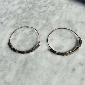 Sarah Briggs Wire Hoop Earrings